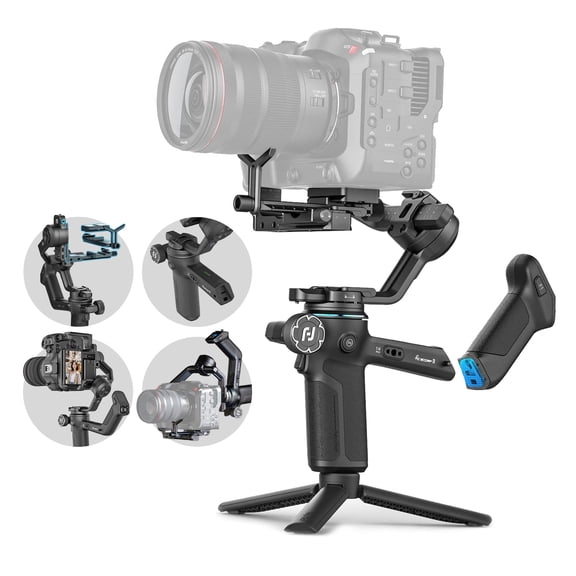 FeiyuTech SCORP 3 3-Axis Gimbal Stabilizer, 7.7lb Payload, Touchscreen Remote, 14H Battery