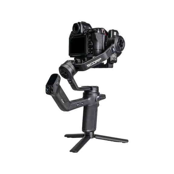 FeiyuTech SCORP 3 - Professional 3-Axis Camera Gimbal Stabilizer  AI Tracking, Detachable Remote Handle, 7.7 lb Payload, Touchscreen Control, 14-Hour Battery