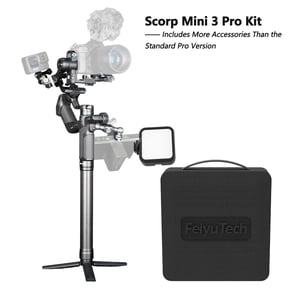FeiyuTech SCORP Mini 3 Pro [Kit] - Handheld Gimbal Stabilizer with AI Tracking Pro Accessories, for Mirrorless & Smartphone  4.4 lb Payload, Detachable Handle, OLED Touchscreen, 14H Battery