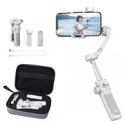FeiyuTech VB4 Kit 3-Axis Gimbal for Smartphone with AI Face Tracking Sensor & Fill Light Module, built-in telescopic selfie pole, Carry Case