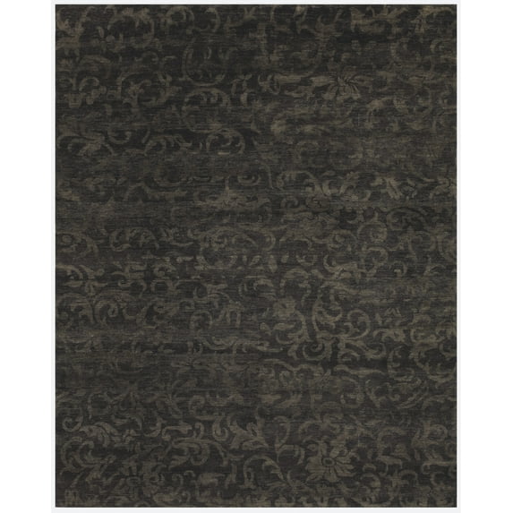 Feizy Amzad Transitional Floral & Botanical, Brown/Black, 5'6" x 8'6" Area Rug Easy Care Stain Resistant Water Resistant Craftsman Scroll Design Carpet for Living Dining Bed Room