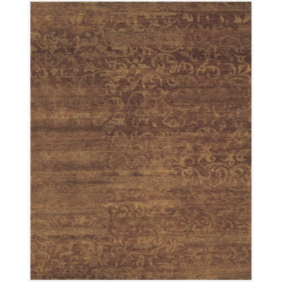 Feizy Amzad Transitional Floral & Botanical, Brown/Red, 5'6" x 8'6" Area Rug Easy Care Stain Resistant Water Resistant Craftsman Scroll Design Carpet for Living Dining Bed Room