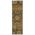 thumbnail image 1 of Feizy Amzad Transitional Floral & Botanical, Brown/Tan/Green, 2'6" x 8' Runner Easy Care Stain Resistant Water Resistant Classic Paisley Design Carpet for Living Dining Bed Room, 1 of 8