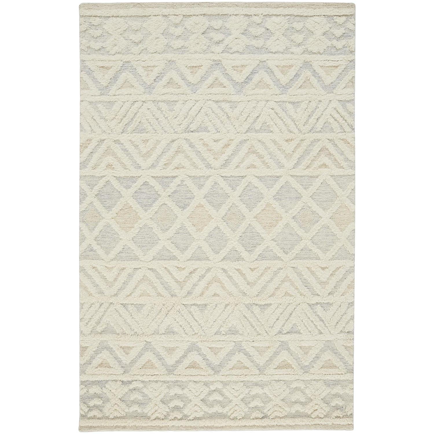 Handmade Blue Geometric Wool 12' x 15' Area Rug