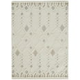 thumbnail image 1 of Feizy Anica Transitional Trellis & Lattice, Ivory/Tan/Silver, 1'6" x 1'6" Swatch Easy Care Stain Resistant Scandinavian Diamond Floor Rug for Living room Bedroom, 1 of 8