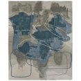 thumbnail image 1 of Feizy Anya Transitional Abstract, Blue/Gray/Ivory, 5' x 8' Area Rug Handmade Sheen Industrial Watercolor Floor Rug for Living room Bedroom, 1 of 8