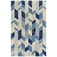 thumbnail image 1 of Feizy Arazad Transitional Geometric, Blue/Ivory/Gray, 2' x 3' Accent Rug Easy Care Stain Resistant Water Resistant Mid-Century Modern Chevron Design Carpet for Living Dining Bed Room, 1 of 8