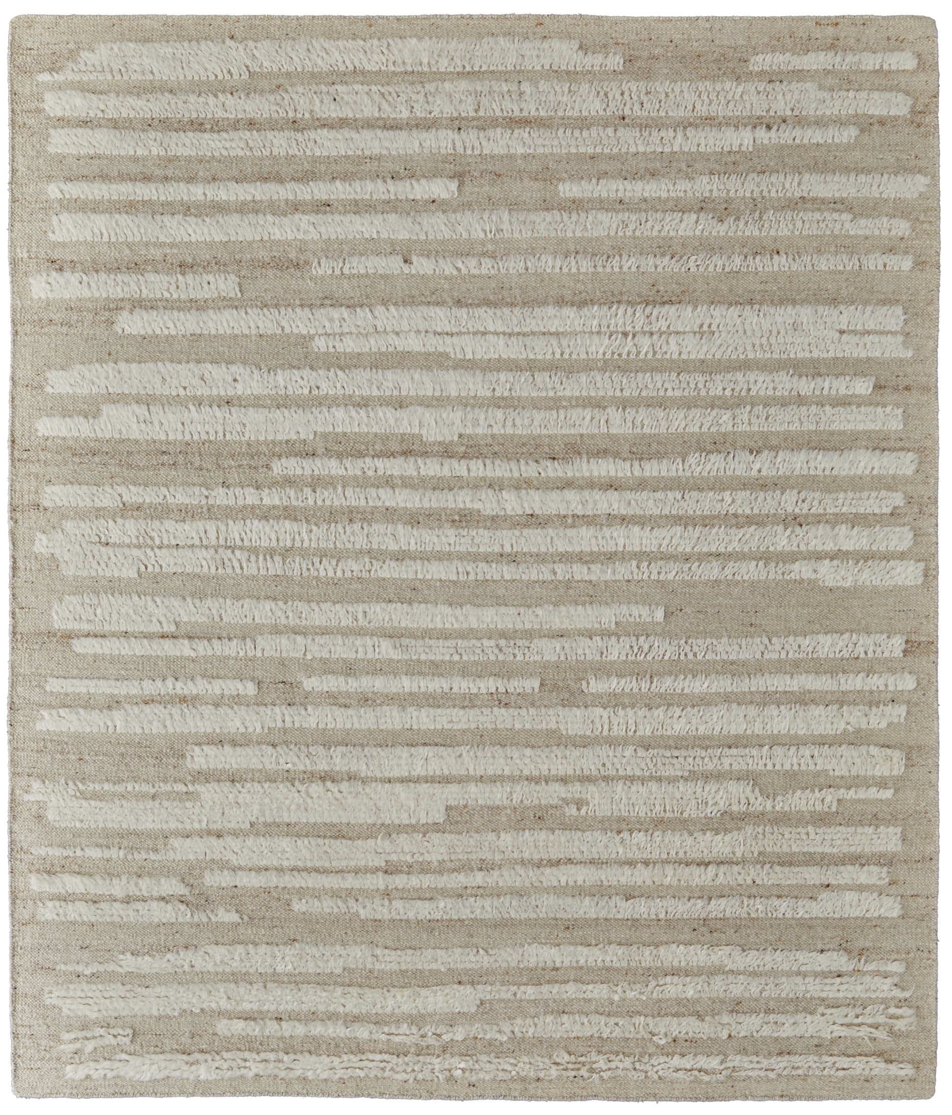 Ashby 2' x 3' White and Tan Wool Area Rug