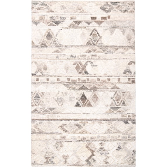 Feizy Asher Transitional Distressed, Ivory/Tan/Gray, 2' x 3' Accent Rug Sheen Fade Resistant Bohemian & Eclectic Moroccan Design Carpet for Living Dining Bed Room