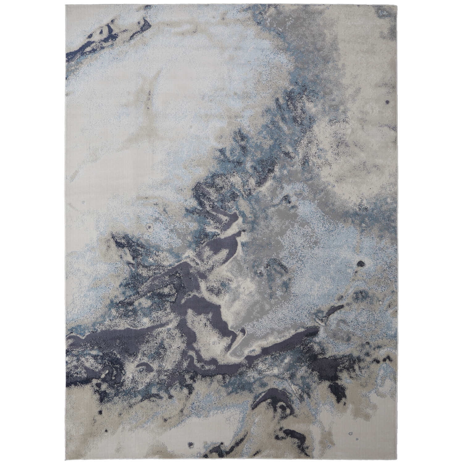 Feizy Astra Transitional Abstract, Blue/Gray/Ivory, 12' x 15' Area Rug ...