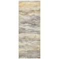 thumbnail image 1 of Feizy Aura Modern Abstract, Gold/Gray/Ivory, 2'10" x 7'10" Runner Easy Care Stain Resistant Fade Resistant Industrial Gradient & Ombre Floor Rug for Living room Bedroom, 1 of 7