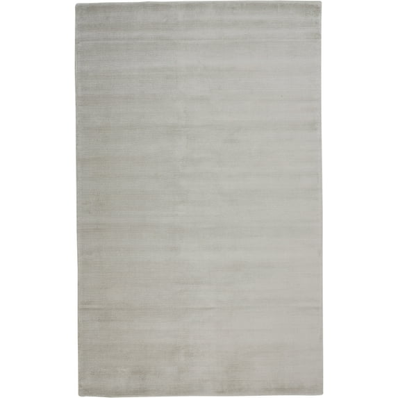 Feizy Batisse Modern Solid, Gray/Silver, 2' x 3' Accent Rug Sheen Handmade Luxury & Glam Design Carpet for Living Dining Bed Room
