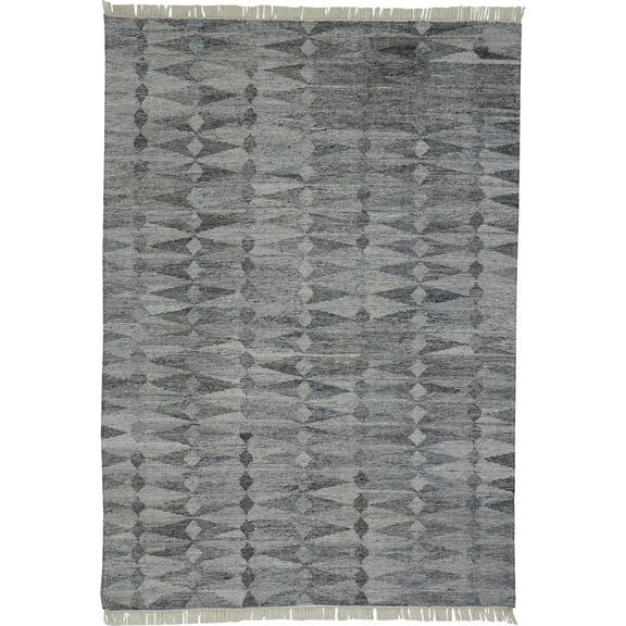 Feizy Beckett Transitional Moroccan, Gray/Silver/Ivory, 5' x 8' Area Rug Eco Friendly Stain Resistant Water Resistant Rustic Geometric Design Carpet for Living Dining Bed Room