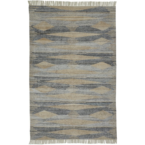 Feizy Beckett Transitional Moroccan, Gray/Tan/Silver, 3'6" x 5'6" Accent Rug Eco Friendly Stain Resistant Water Resistant Moroccan Abstract Design Carpet for Living Dining Bed Room