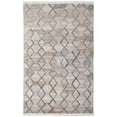 thumbnail image 1 of Feizy Beckett Transitional Trellis & Lattice, Gray/Ivory/Tan, 1'6" x 1'6" Swatch Eco Friendly Stain Resistant Handmade Moroccan Diamond Design Carpet for Living Dining Bed Room, 1 of 8