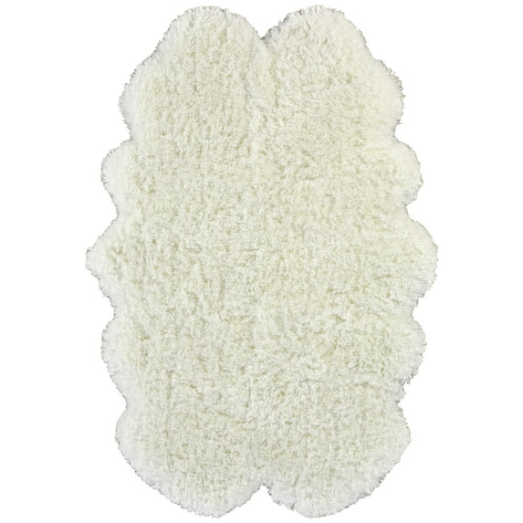 Feizy Beckley Transitional Solid, Ivory/White, 4' x 6' Shaped Shaped Rug Stain Resistant Casual Design Carpet for Living Dining Bed Room