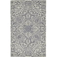 thumbnail image 1 of Feizy Belfort Transitional Medallion, Ivory/Blue, 1'6" x 1'6" Swatch Easy Care Stain Resistant Fade Resistant Vintage Damask Design Carpet for Living Dining Bed Room, 1 of 7
