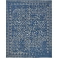 thumbnail image 1 of Feizy Bella Transitional Oriental, Blue/Silver, 8' x 10' Area Rug Handmade Sheen Bohemian & Eclectic Bordered Floor Rug for Living room Bedroom, 1 of 7