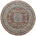 thumbnail image 1 of Feizy Bellini Transitional Medallion, Red/Orange/Ivory, 7'10" x 7'10" Round Rug Easy Care Stain Resistant Fade Resistant Casual Distressed Floor Rug for Living room Bedroom, 1 of 9