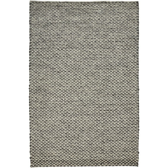 Feizy Berkeley Transitional Solid, Gray/Ivory, 3'6" x 5'6" Accent Rug Eco Friendly Stain Resistant Scandinavian Floor Rug for Living room Bedroom