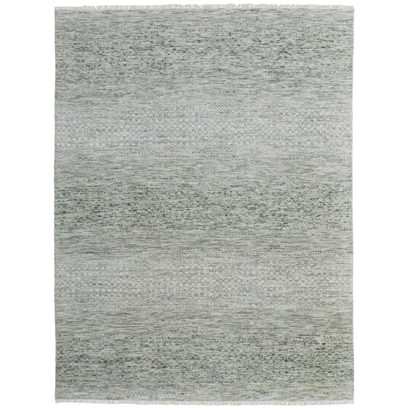 Feizy Branson Transitional Solid, Green/Ivory, 2' x 3' Accent Rug Stain Resistant Kid Friendly Handmade Casual Geometric Floor Rug for Living room Bedroom