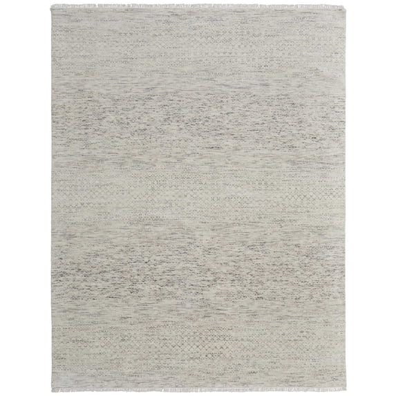 Feizy Branson Transitional Solid, Ivory/Pink/Gray, 7'9" x 9'9" Area Rug Stain Resistant Kid Friendly Handmade Casual Geometric Floor Rug for Living room Bedroom