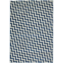 Feizy Brixton Modern Chevron, Blue/Ivory/Gray, 10' x 13'2" Area Rug Easy Care Stain Resistant Fade Resistant Nautical & Coastal Geometric Floor Rug for Living room Bedroom