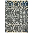 thumbnail image 1 of Feizy Brixton Modern Geometric, Gray/Ivory/Blue, 8' x 11' Area Rug Easy Care Stain Resistant Fade Resistant Bohemian & Eclectic Distressed Floor Rug for Living room Bedroom, 1 of 5