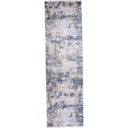 thumbnail image 1 of Feizy Cadiz Modern Abstract, Ivory/Tan/Blue, 3'1" x 10' Runner Sheen Industrial Watercolor Floor Rug for Living room Bedroom, 1 of 9