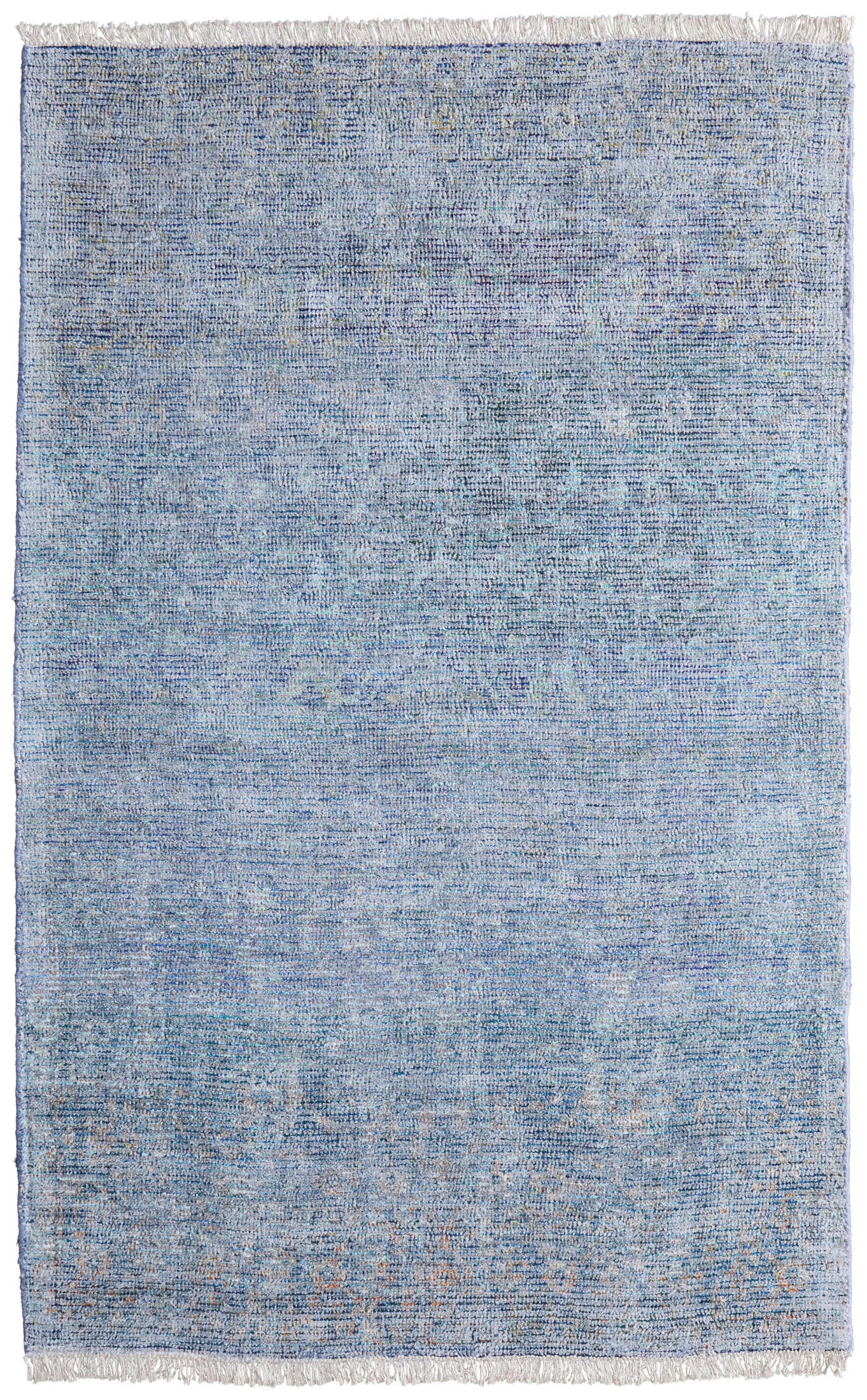 Caldwell Handwoven Blue Wool & Viscose 5' x 7' Area Rug