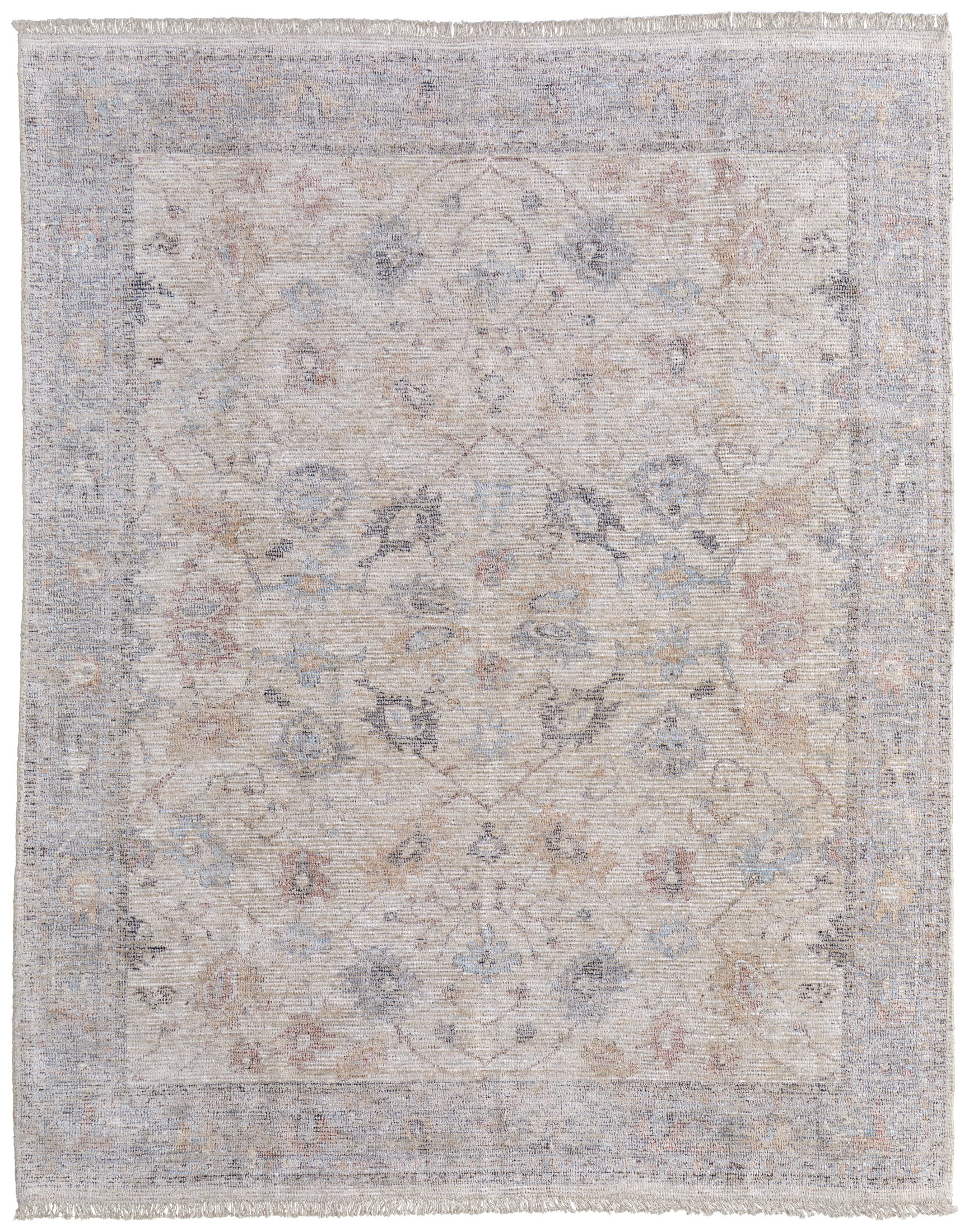 Handmade Ivory Wool Rectangular Area Rug 2' x 3'