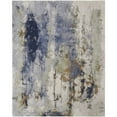 thumbnail image 1 of Feizy Clio Modern Abstract, Blue/Orange/Ivory, 10' x 13'2" Area Rug Easy Care Stain Resistant Fade Resistant Industrial Watercolor Floor Rug for Living room Bedroom, 1 of 8