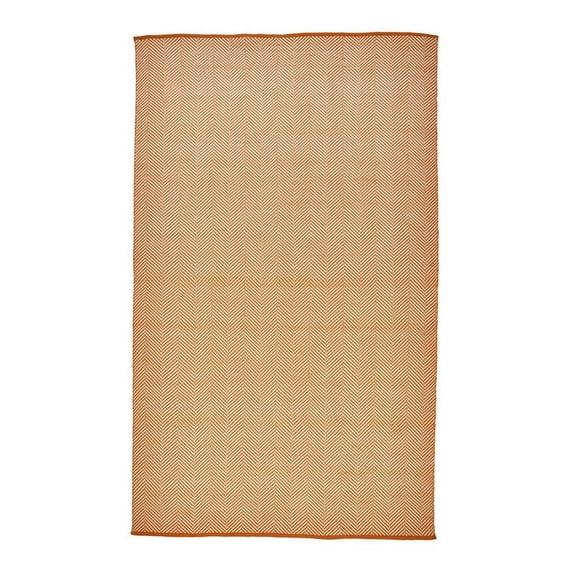 Feizy Coastal Layers 1'8" x 2'10" Chevrons Fabric Area Rug in Mango Orange