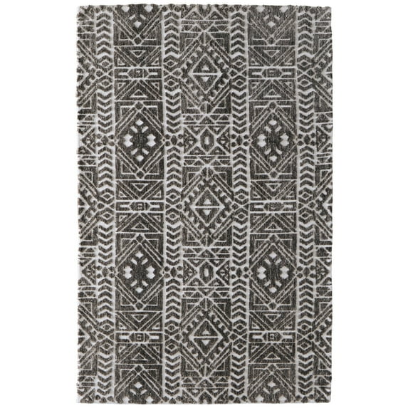 Feizy Colton Modern Southwestern, Brown/Taupe/Ivory, 1'6" x 1'6" Swatch Stain Fade Resistant Pet & Kid Friendly Cabin & Lodge Geometric Floor Rug for Living room Bedroom