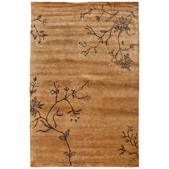 Feizy Cordonnet Transitional Floral & Botanical, Brown/Orange, 8'6" x 11'6" Area Rug Easy Care Stain Resistant Fade Resistant Casual Floor Rug for Living room Bedroom