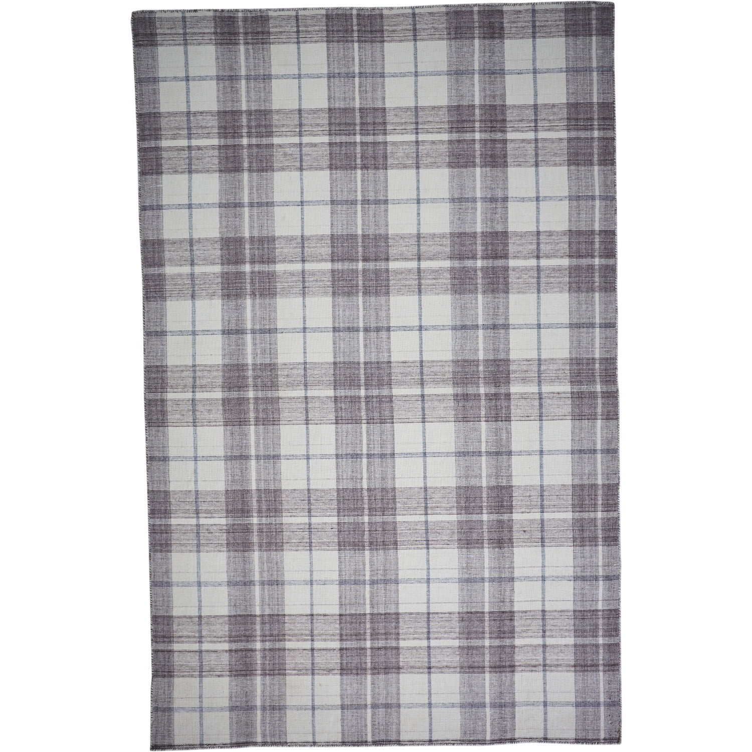 Ivory and Gray Reversible Synthetic Rug 3'6" x 5'6"