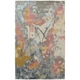 thumbnail image 1 of Feizy Dafney Transitional Floral & Botanical, Blue/Pink/Gray, 1'6" x 1'6" Swatch Sheen Fade Resistant Easy Care Casual Watercolor Design Carpet for Living Dining Bed Room, 1 of 8