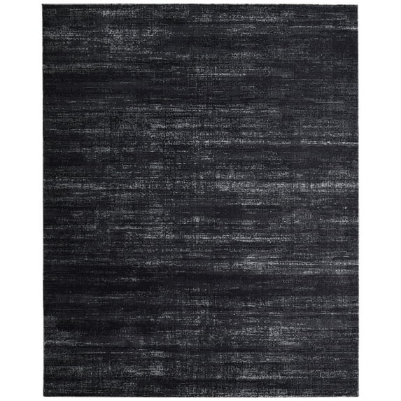 Feizy Deja Modern Solid, Black/Silver/Gray, 1'6" x 1'6" Swatch Easy Care Stain Resistant Pet & Kid Friendly Casual Floor Rug for Living room Bedroom