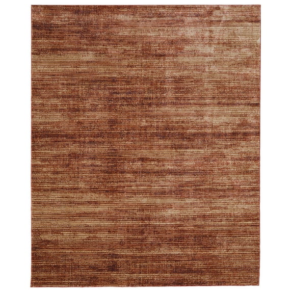 Feizy Deja Modern Solid, Brown/Red/Tan, 1'6" x 1'6" Swatch Easy Care Stain Resistant Pet & Kid Friendly Casual Floor Rug for Living room Bedroom