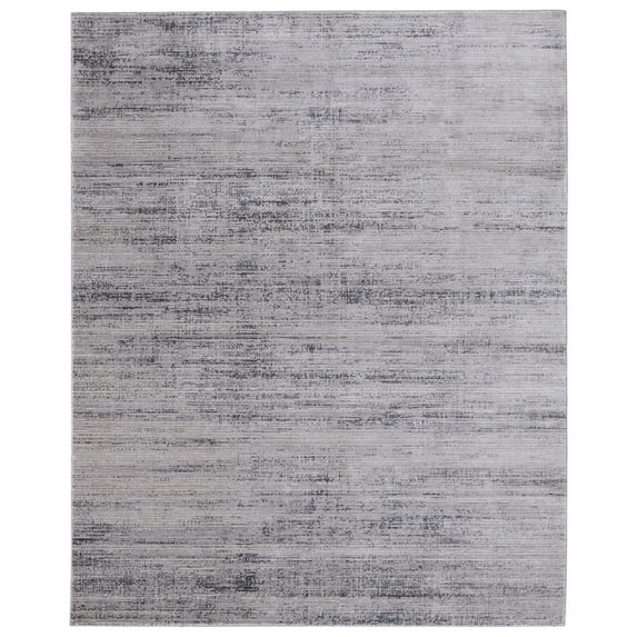 Feizy Deja Modern Solid, Gray/Ivory/Taupe, 6'7" x 9'6" Area Rug Easy Care Stain Resistant Pet & Kid Friendly Casual Floor Rug for Living room Bedroom