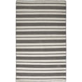 thumbnail image 1 of Feizy Duprine Transitional Stripes, Black/White/Ivory, 1'6" x 1'6" Swatch Easy Care Fade Resistant Stain Resistant Casual Geometric Design Carpet for Living Dining Bed Room, 1 of 10