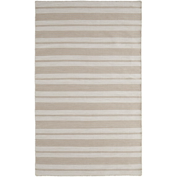 Feizy Duprine Transitional Stripes, Ivory/Taupe, 8' x 11' Area Rug Easy Care Fade Resistant Stain Resistant Casual Geometric Floor Rug for Living room Bedroom
