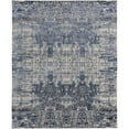 thumbnail image 1 of Feizy Eastfield Modern Abstract, Blue/Ivory, 2' x 3' Accent Rug Sheen Handmade Casual Distressed Floor Rug for Living room Bedroom, 1 of 8