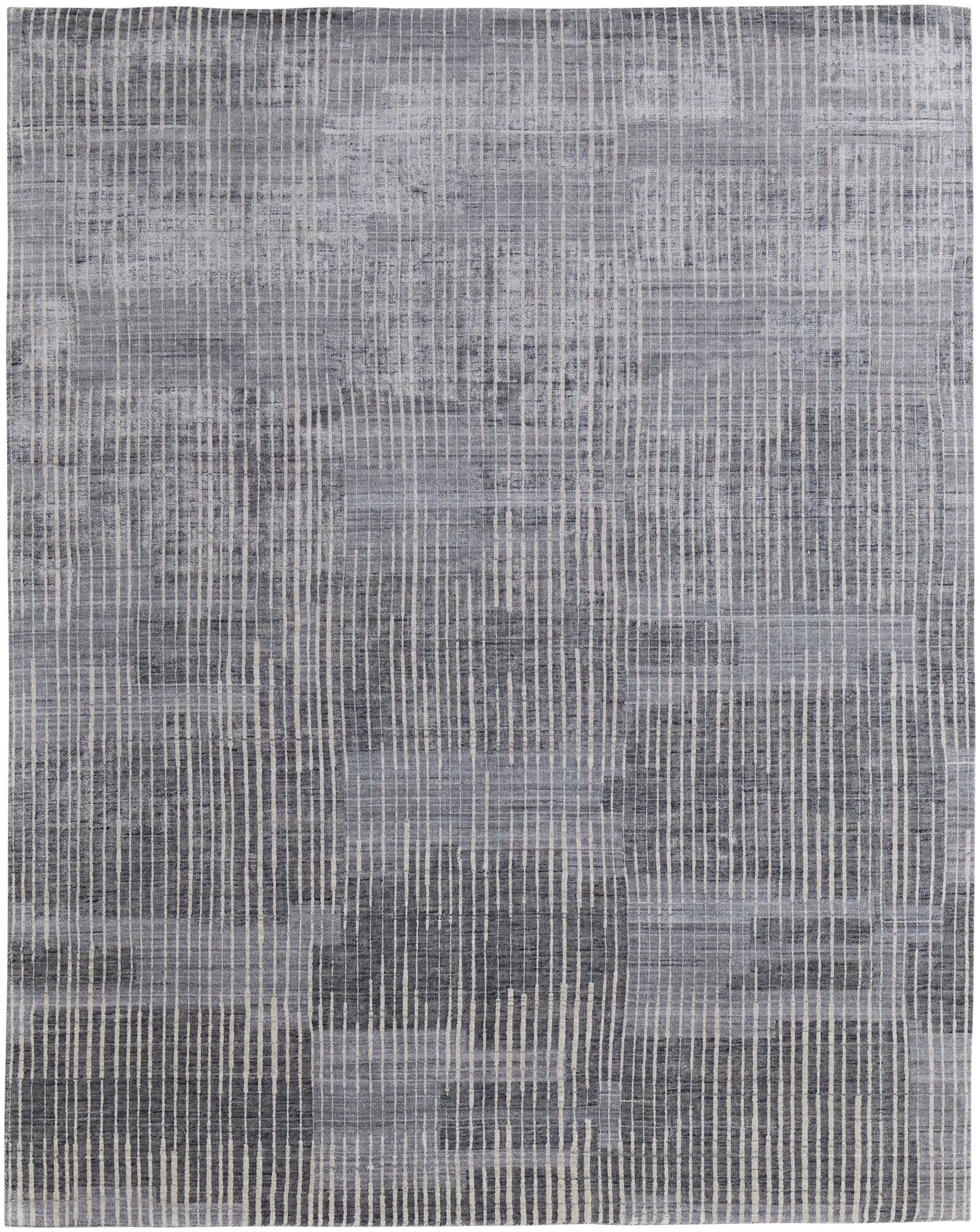 Feizy Eastfield Modern Abstract, Blue/Ivory/Gray, 2' x 3' Accent Rug ...