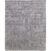 Feizy Eastfield Modern Abstract, Gray, 10 x 14 Area Rug Sheen Handmade Casual Distressed Floor Rug for Living room Bedroom