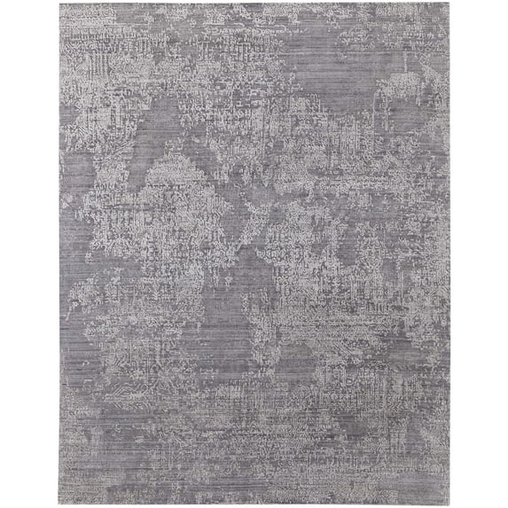 Feizy Eastfield Modern Abstract, Gray, 10' x 14' Area Rug Sheen Handmade Casual Distressed Floor Rug for Living room Bedroom