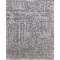 Feizy Eastfield Modern Abstract, Gray, 2' x 3' Accent Rug Sheen Handmade Casual Distressed Floor Rug for Living room Bedroom