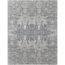 Feizy Eastfield Modern Abstract, Gray, 2' x 3' Accent Rug Sheen Handmade Casual Distressed Floor Rug for Living room Bedroom