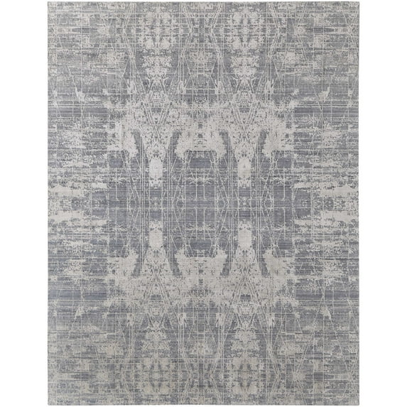 Feizy Eastfield Modern Abstract, Gray, 2' x 3' Accent Rug Sheen Handmade Casual Distressed Floor Rug for Living room Bedroom