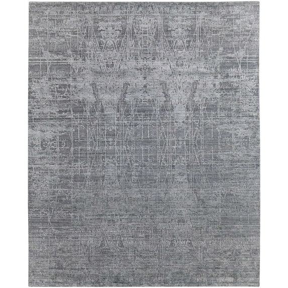 Feizy Eastfield Modern Abstract, Gray, 2' x 3' Accent Rug Sheen Handmade Casual Distressed Floor Rug for Living room Bedroom